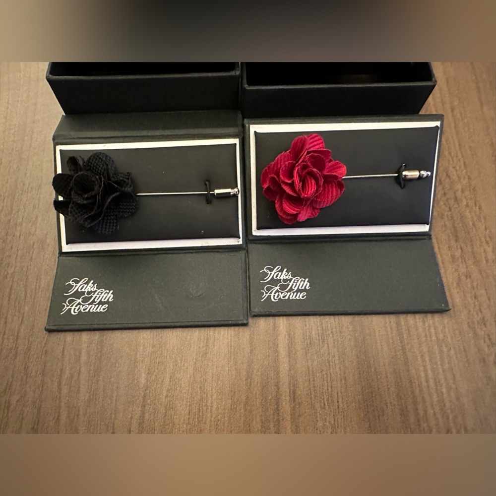 Saks Fifth Ave - floral lapel pins